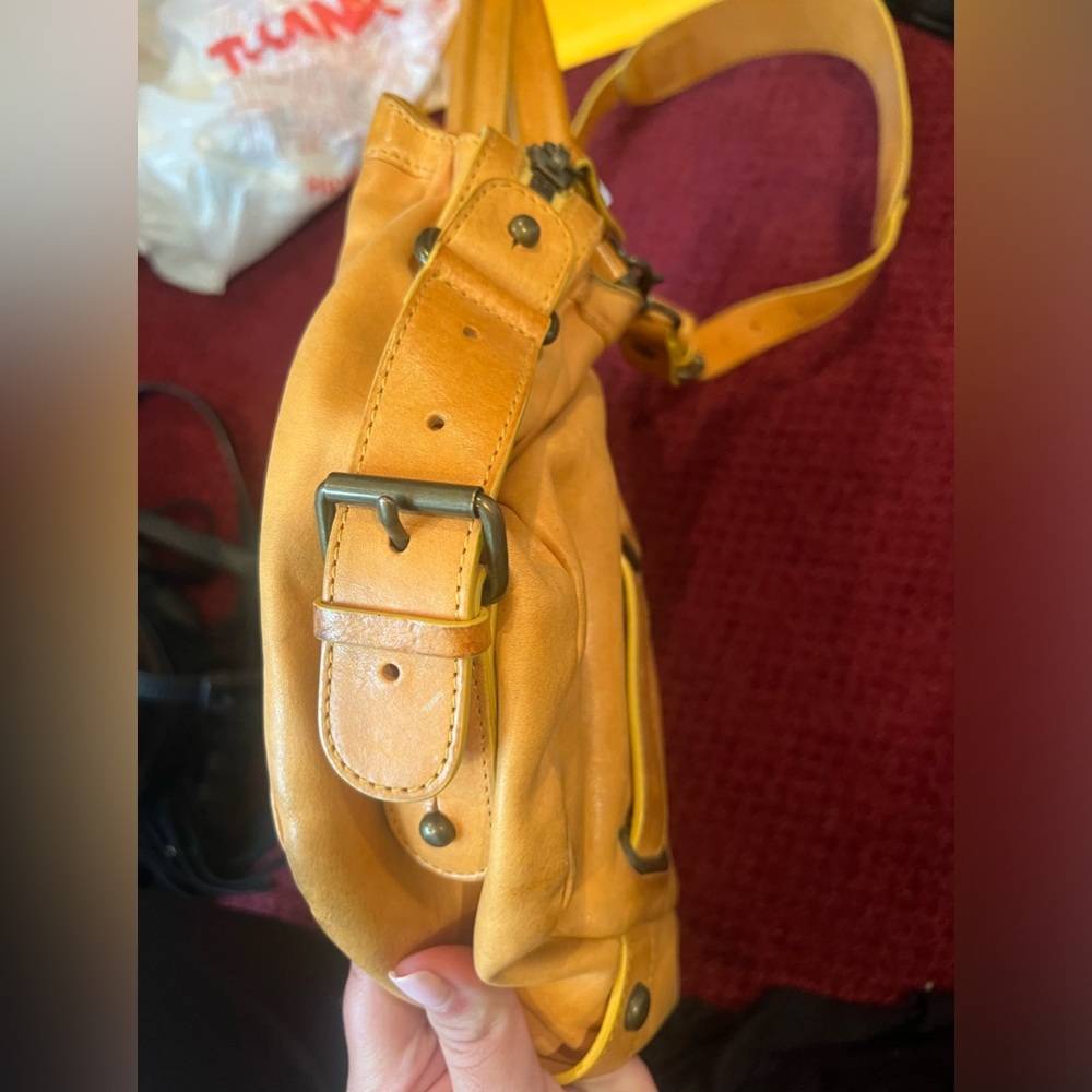 Theory bag 350 retail mustard yellow Multiple pockets HOST PICK - Picture 12 of 14